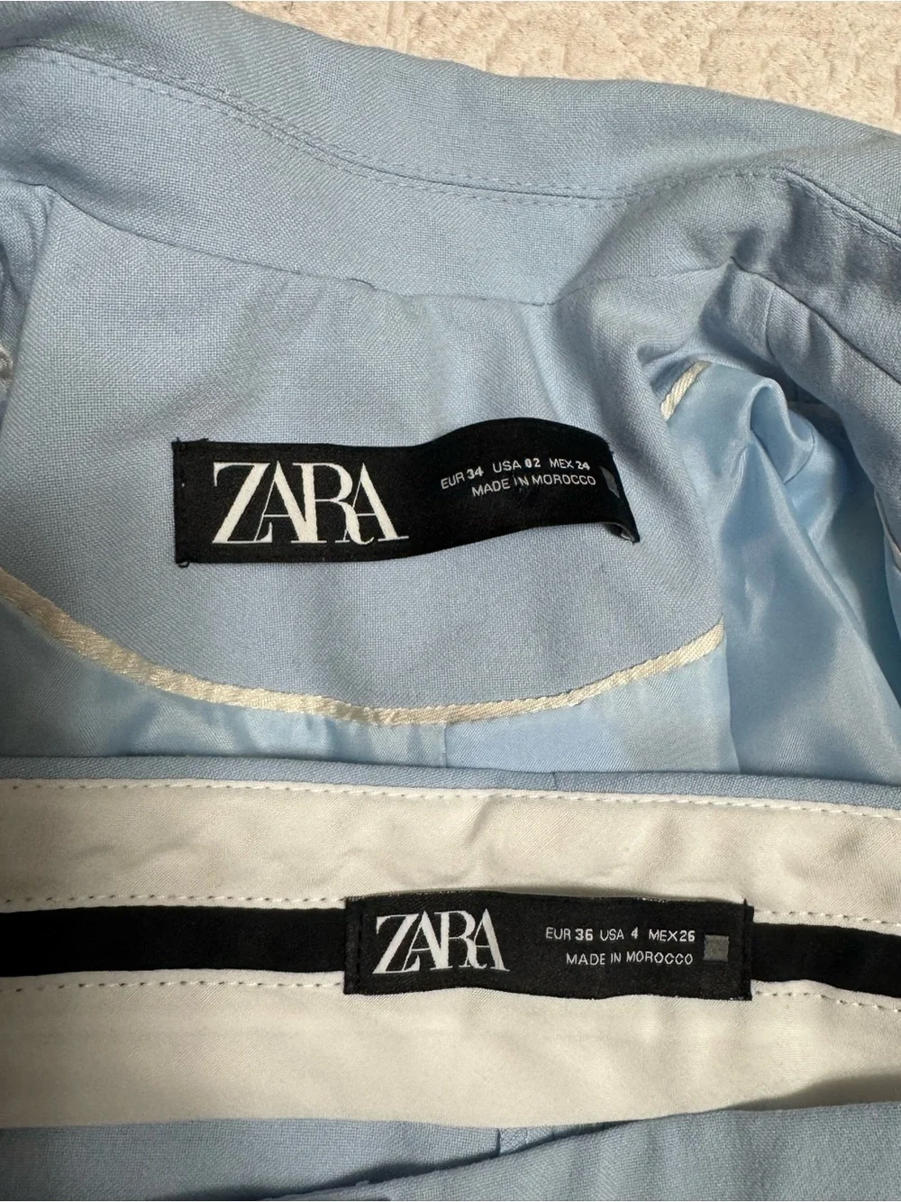 Light Blue women’s  Two-Piece Suit Blazer & Pants 2-4